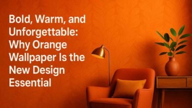 Bold, Warm, and Unforgettable Why Orange Wallpaper Is the New Design Essential