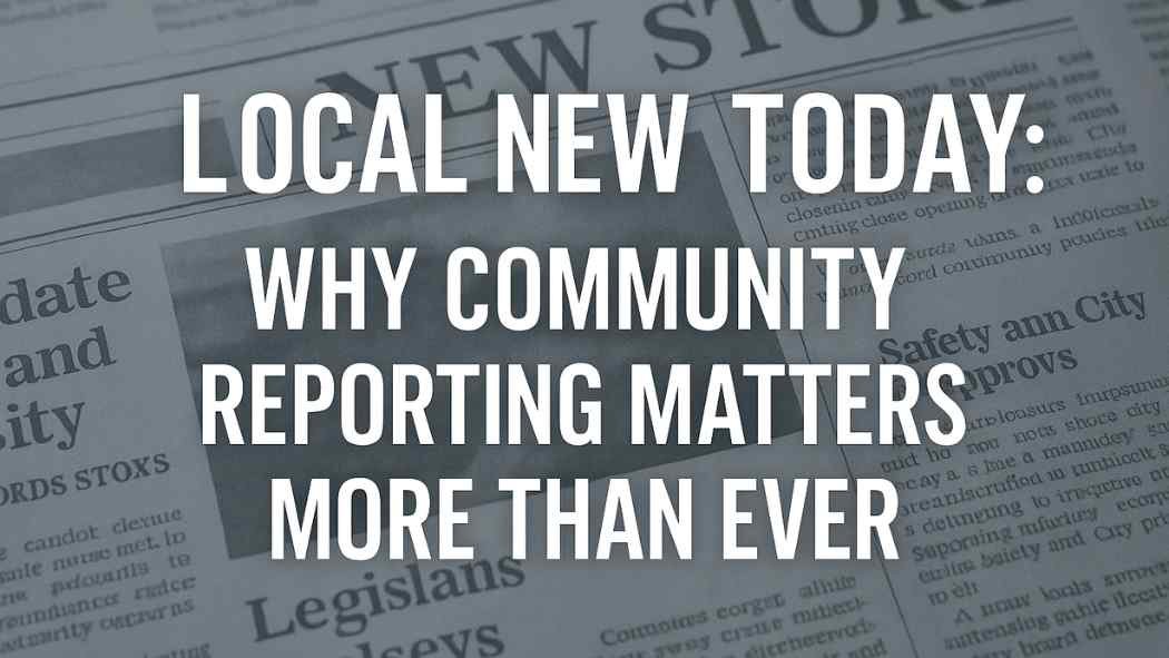 Local News Today Why Community Reporting Matters More Than Ever